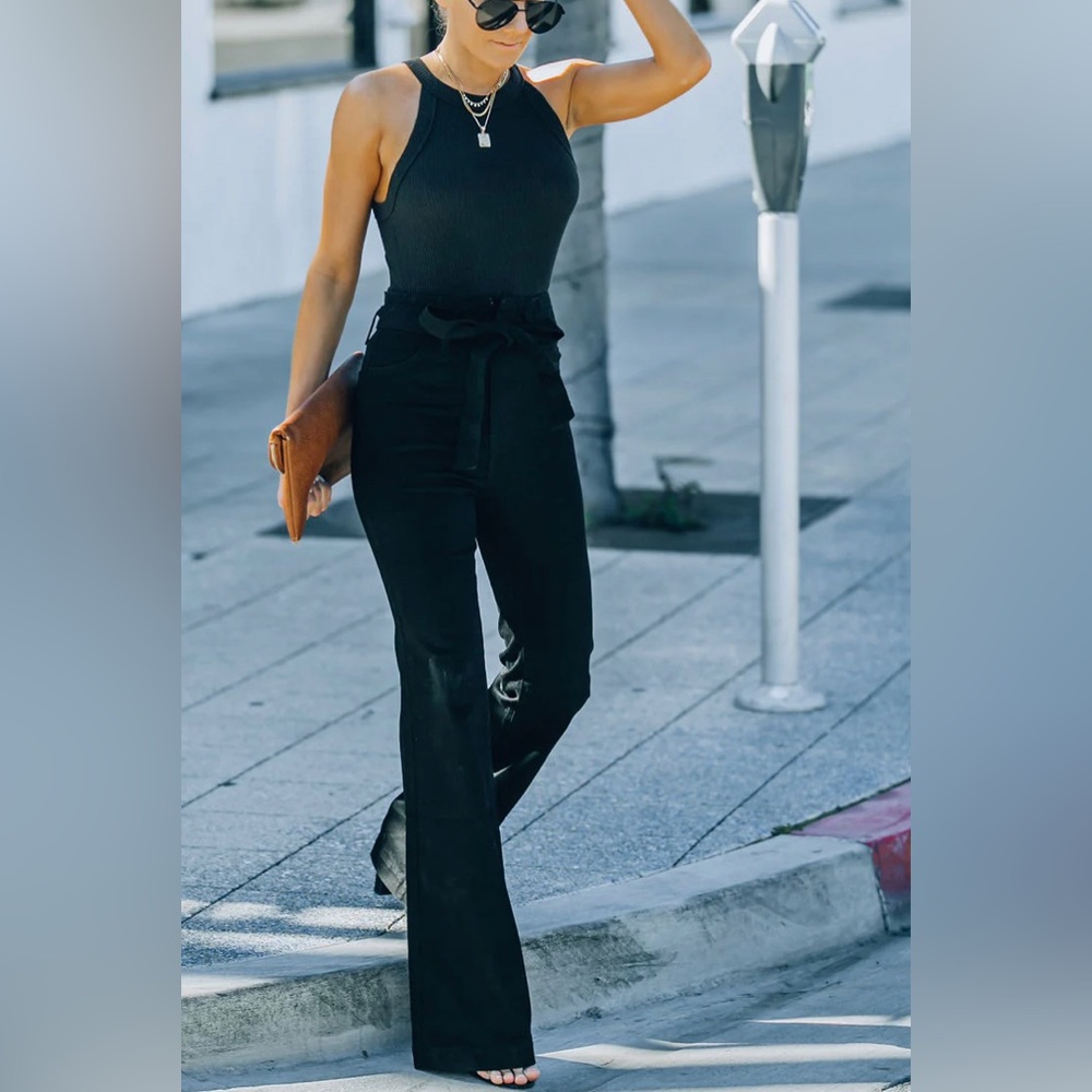 Vici High Rise Black Flares